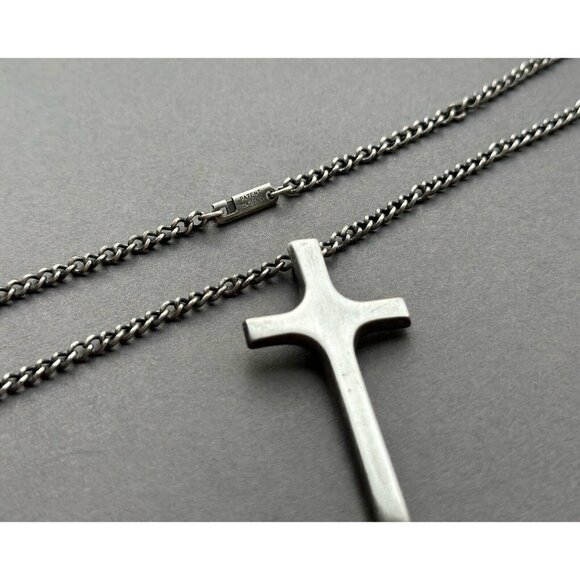MiriamHaskell Patent 3427691 Cross & Silver Tone Commandment Charm Necklaces Set - Picture 8 of 10